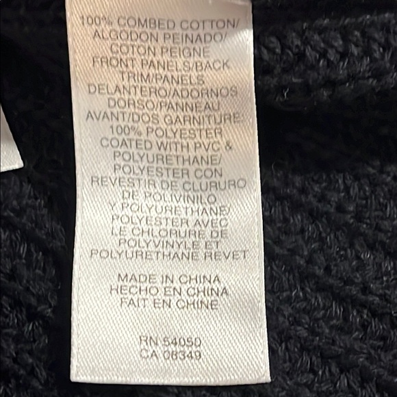 EUC Signature Jones NY Jacket- Button Up Black Faux Leather and Knit Sz L - Picture 9 of 11